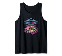 Los Extraterrestres tomaron mi Cerebro secuestro OVNI Arco Iris Obra de Arte Camiseta sin Mangas