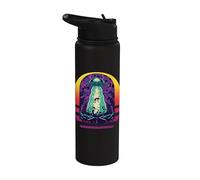 Los extraterrestres vienen divertido OVNI Extraterrestre Stainless Steel Insulated Water Bottle