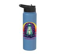 Los extraterrestres vienen divertido OVNI Extraterrestre Stainless Steel Insulated Water Bottle