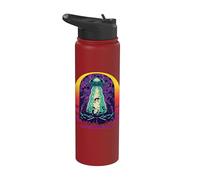 Los extraterrestres vienen divertido OVNI Extraterrestre Stainless Steel Insulated Water Bottle