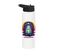 Los extraterrestres vienen divertido OVNI Extraterrestre Stainless Steel Insulated Water Bottle
