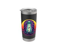 Los extraterrestres vienen divertido OVNI Extraterrestre Vaso térmico de acero inoxidable de doble pared