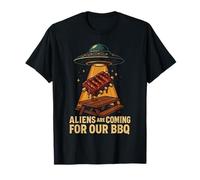 Los Extraterrestres Vienen por Nuestro Humor BBQ Camiseta