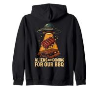 Los Extraterrestres Vienen por Nuestro Humor BBQ Sudadera con Capucha
