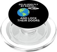 ¿Los Extraterrestres vuelan por la Tierra y cierran Sus Puertas, Divertido sarcástico PopSockets PopGrip para MagSafe