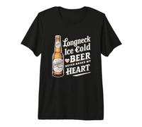 Los fanáticos de la Cerveza Retro Longneck Ice Cold Beer Never Broke My Heart Camiseta Premium