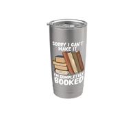 Los fanáticos de los libros Lo siento, no puedo hacerlo Estoy completamente reservado lector Vaso térmico de acero inoxidable de doble pared