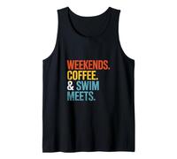 Los fines de semana Café y natación se encuentran con la natación Camiseta sin Mangas