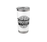 Los fines de semana de gofres son para gofres divertido desayuno vintage Vaso térmico de acero inoxidable de doble pared