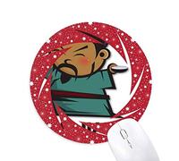 Los forajidos de Marsh Songjiang Dibujo Wheel Mouse Pad de Goma roja Redonda