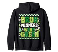 Los ganadores de Green Field Day Team Bruh Visten a un Estudiante Maestro Verde Sudadera con Capucha