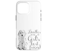 Los garabatos Son los Mejores Amigos de una niña Golden Labradoodle Carcasa para iPhone 16 Pro MAX
