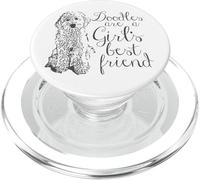 Los garabatos Son los Mejores Amigos de una niña Golden Labradoodle PopSockets PopGrip para MagSafe