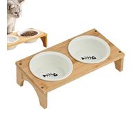 Los Gatos Aumentaron - Fressnapf Cat | Aumento De Los Gatos del Tazón De Alimentos | Anexo De Ceramic Futternapff | -alimentación A Prueba De Alimento con Un Borde De Teclado para El Hogar, La