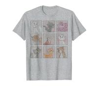 Los gatos de Disney se empaquetan Camiseta, Hombre, Gris Jaspeado, S