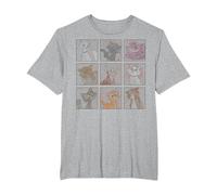 Los gatos de Disney se empaquetan Camiseta, Hombre tallas grandes, Gris Jaspeado, 6X Alto