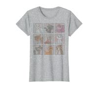 Los gatos de Disney se empaquetan Camiseta, Mujer, Gris Jaspeado, M