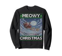 Los Gatos del Anime Meowy Christmas tiran del Trineo de Santa Claus Kitty & Kitten Sudadera
