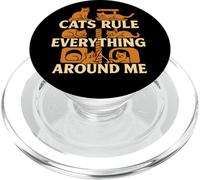 Los Gatos gobiernan Todo a mi Alrededor Amante de los Gatos PopSockets PopGrip para MagSafe
