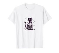 Los Gatos Hacen Que Todo Sea Mejor Amante caprichoso de Las Mascotas Camiseta, Hombre, Blanco, L