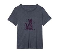 Los Gatos Hacen Que Todo Sea Mejor Amante caprichoso de Las Mascotas Camiseta, Mujer Tallas Grandes, Azul Jaspeado, 2XL Grande