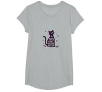 Los Gatos Hacen Que Todo Sea Mejor Amante caprichoso de Las Mascotas Camiseta, Niñas, Gris Jaspeado, Mediano