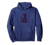 Los Gatos Hacen Que Todo Sea Mejor Amante caprichoso de Las Mascotas Sudadera con Capucha, Unisex para Adultos, Azul Marino, XXL