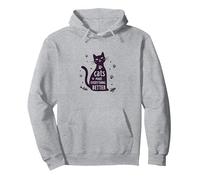 Los Gatos Hacen Que Todo Sea Mejor Amante caprichoso de Las Mascotas Sudadera con Capucha, Unisex para Adultos, Gris Jaspeado, XL