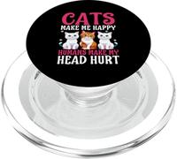 Los Gatos me Hacen Feliz Los Humanos me lastiman la Cabeza PopSockets PopGrip para MagSafe
