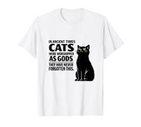 Los Gatos Nunca olvidaron Que Eran Dioses Camiseta gráfica económica, Hombre, Blanco, M