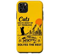 Los gatos resuelven la mayoría de mis problemas Senderismo resuelve el resto Carcasa para iPhone 11 Pro Max