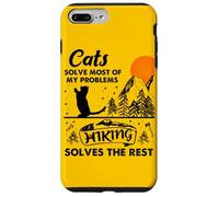 Los gatos resuelven la mayoría de mis problemas Senderismo resuelve el resto Carcasa para iPhone 7 Plus/8 Plus