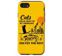 Los gatos resuelven la mayoría de mis problemas Senderismo resuelve el resto Carcasa para iPhone SE (2020) / 7 / 8