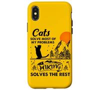 Los gatos resuelven la mayoría de mis problemas Senderismo resuelve el resto Carcasa para iPhone X/XS