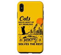 Los gatos resuelven la mayoría de mis problemas Senderismo resuelve el resto Carcasa para iPhone XS Max