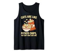 Los Gatos Son como Papas Fritas Que no Puedes Tener Solo un Gato Divertido Camiseta sin Mangas