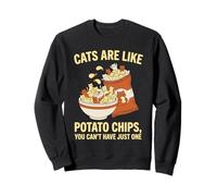 Los Gatos Son como Papas Fritas Que no Puedes Tener Solo un Gato Divertido Sudadera
