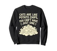 Los Gatos Son como Papas Fritas Que no Puedes Tener Solo un Gato Divertido Sudadera
