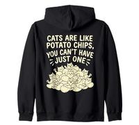 Los Gatos Son como Papas Fritas Que no Puedes Tener Solo un Gato Divertido Sudadera con Capucha