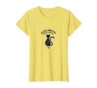 Los Gatos Son mi espíritu Animal mágico Amante felino, Gato Camiseta, Mujer, Limón, XL
