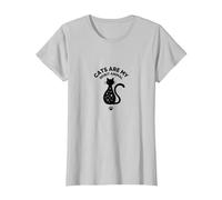 Los Gatos Son mi espíritu Animal mágico Amante felino, Gato Camiseta, Mujer, Plata, M
