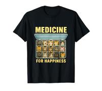 Los gatos son mi medicina para la felicidad Lindo Gato Camiseta
