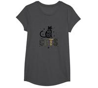 Los Gatos Son mi Tipo de Gente - Amante felino Camiseta, Niñas, Jaspeado Oscuro, Mediano
