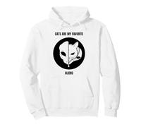 Los Gatos Son mis alienígenas Favoritos (Funny Alien Cat Graphic) Sudadera con Capucha
