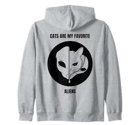 Los Gatos Son mis alienígenas Favoritos (Funny Cat Alien Statement) Sudadera con Capucha