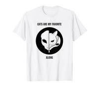Los Gatos Son mis Extraterrestres Favoritos (declaración Divertida y gráfico de Gatos) Camiseta