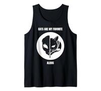 Los Gatos Son mis Extraterrestres Favoritos (declaración Divertida y gráfico de Gatos) Camiseta sin Mangas