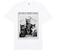 Los Gatos Son mis Personas favoritas (Funny Cat Statement) Comfort Colors Adult Heavyweight T-Shirt