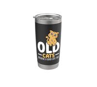 Los gatos viejos merecen un buen refugio de animales adoptan mascotas abandonadas Vaso térmico de acero inoxidable de doble pared