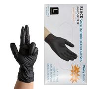 Los Guantes Negros para Tintura de Cabello | 100 Piezas Impermeables y Resistentes al ,Guante De Belleza Para El Tinte De Cabello | Para Aficionados Barberos Artistas de Maquillaje Uso en el Hogar Via